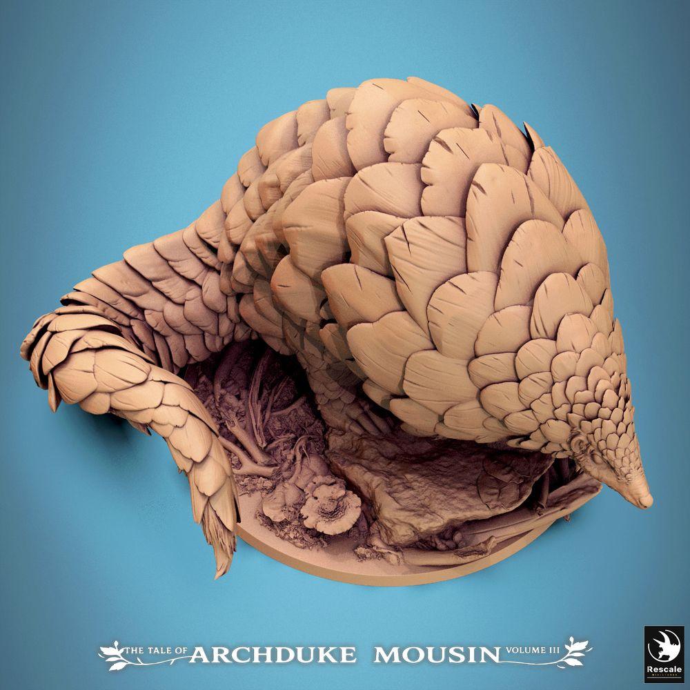Productfoto Tabletop 28mm Lord of the Print (LotP) 2: Tabletop Miniatuur: Dire-Pangolin, Schubbeest en Pantserdier, Aardwroeter, Wachtersbeest, Dungeon-beest, Baasmonster (25_07_B1)