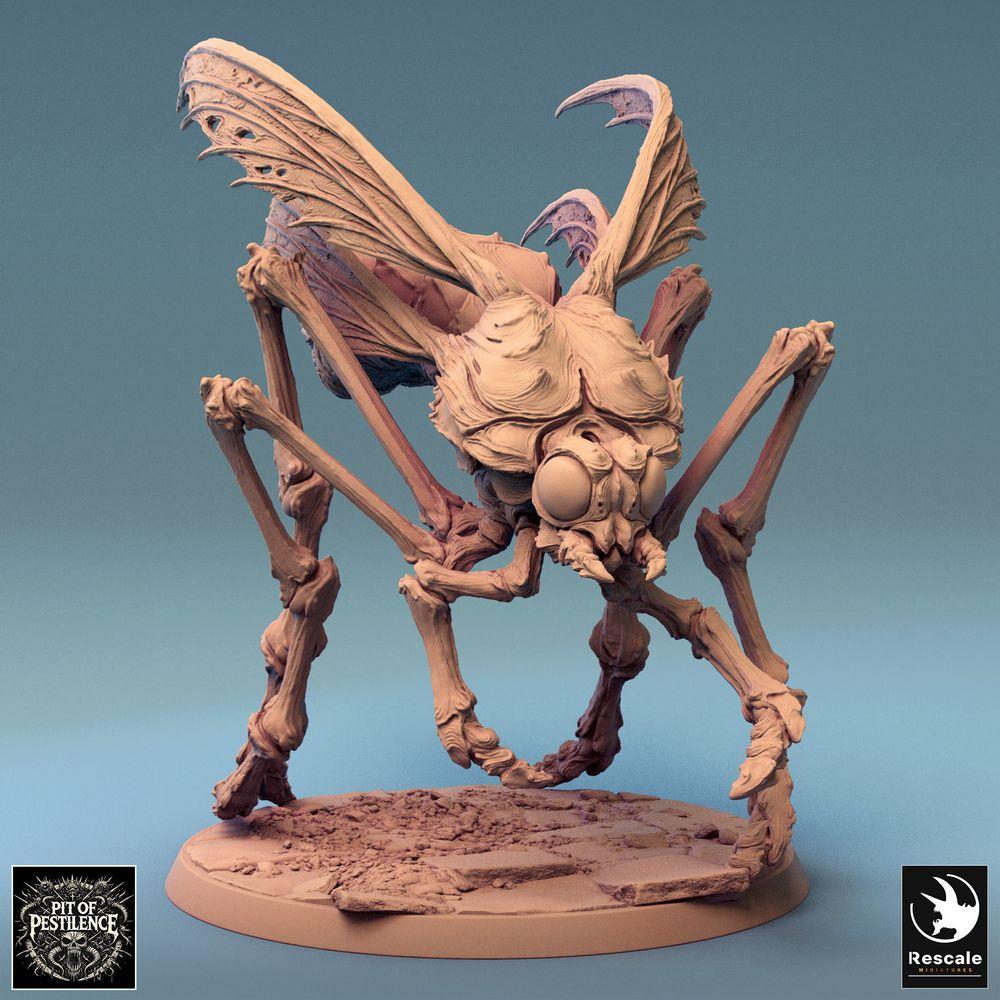 Productfoto Tabletop 28mm Lord of the Print (LotP) 0: Tabletop Miniatuur: Demonische Pestvlieg - enorme insectachtige beest, zwermbeest/bossmonster voor Dungeon & Skirmish (24_08_E2)