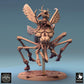 Productfoto Tabletop 28mm Lord of the Print (LotP) 0: Tabletop Miniatuur: Demonrider op Insectenbeest, Vliegdemon met Zeis, Zwermheer Insectenlord, Pestbrenger Baas (24_08_E3)