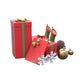 Produktfoto  0: Weihnachts- Set, 5 Figuren und 12 Geschenke, Santa Claus und Helfer Wichtel: Thema Weihnachten