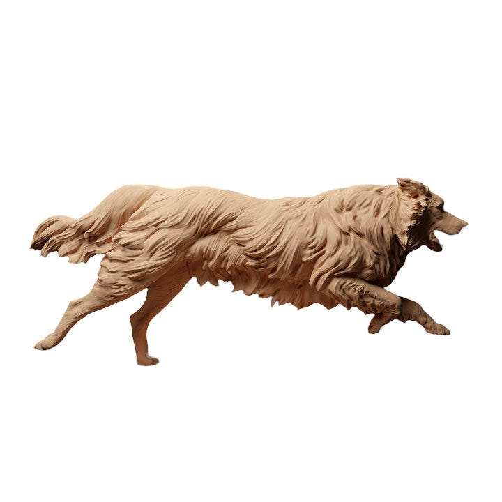 Productfoto Dierfiguur Diorama, Modelbouw: 0: Huisdierfiguur: rennende hond - Border Collie