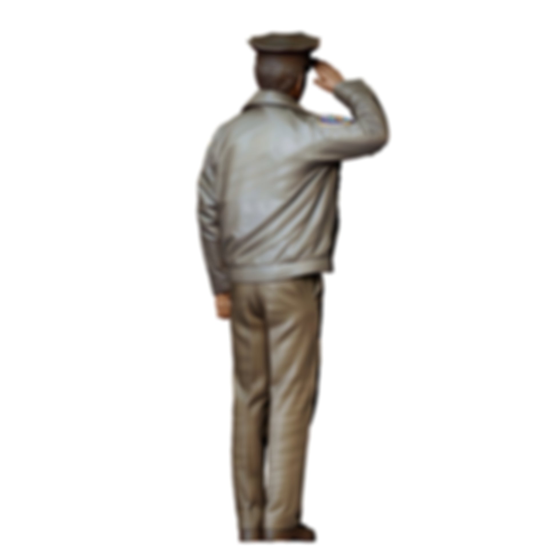 3DP Miniatures 1: Stehende Figur: Polizist mit Schlagstock, salutierend (Ref. Nr. 499)