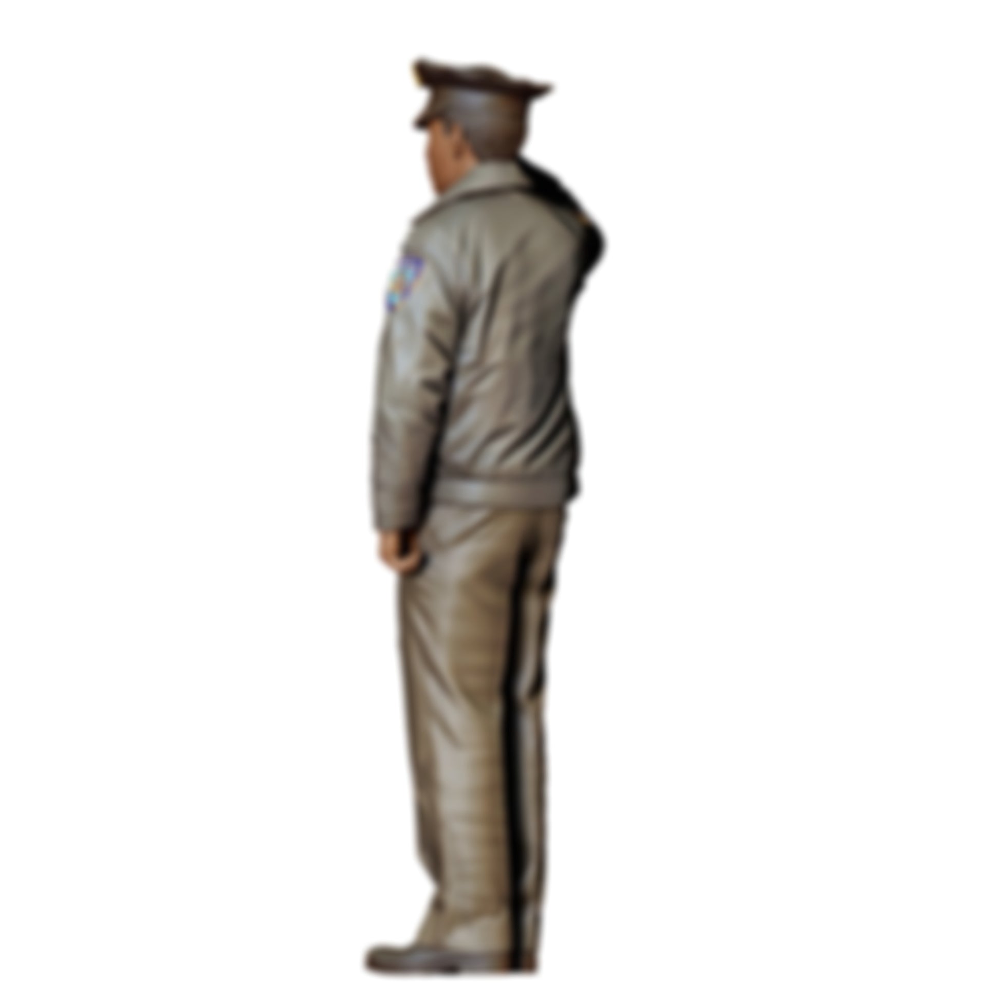 3DP Miniatures 2: Stehende Figur: Polizist mit Schlagstock, salutierend (Ref. Nr. 499)