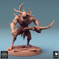 Productfoto Tabletop 28mm Lord of the Print (LotP) 1: Tabletop Miniatuur: Titanendemon, Chaosmonster, Helwezen - Baasmonster met tweehands Glevensichel, Hoorns en Klauwen (24_08_F6)
