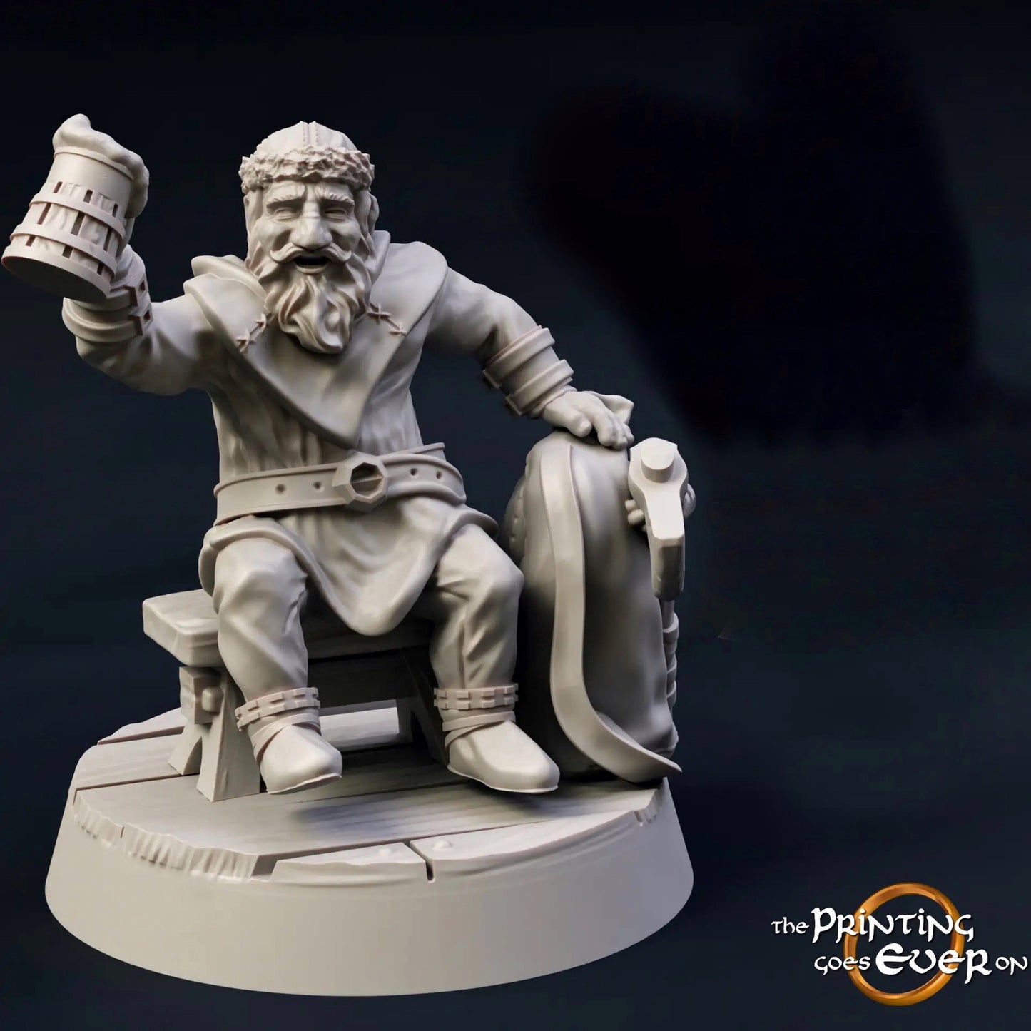 Productfoto Tabletop 28mm The Printing Goes Ever On (TPGEO) 0: Middeleeuwse stadsbewoners en tavernengasten: herbergier, bewaker, jager, boer, dienstmeisje, gast, reiziger