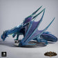 Productfoto Tabletop 28mm Lord of the Print (LotP) 5: Tabletop Miniatuur: Saphirdraken (Sapphire Dragon, volwassen), Kristalldraak, Edelsteen-draak, Grote Draak, Baasmonster, klaar om te springen, Ademaanval (26_03_C1)