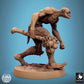 Productfoto Tabletop 28mm Lord of the Print (LotP) 1: Tabletop Miniatuur: Wilder Ghoul-Berserker (Savage Ghoul), ondode kolos met schedel-trofee zak en stekelige klapvuist (24_11_B27)