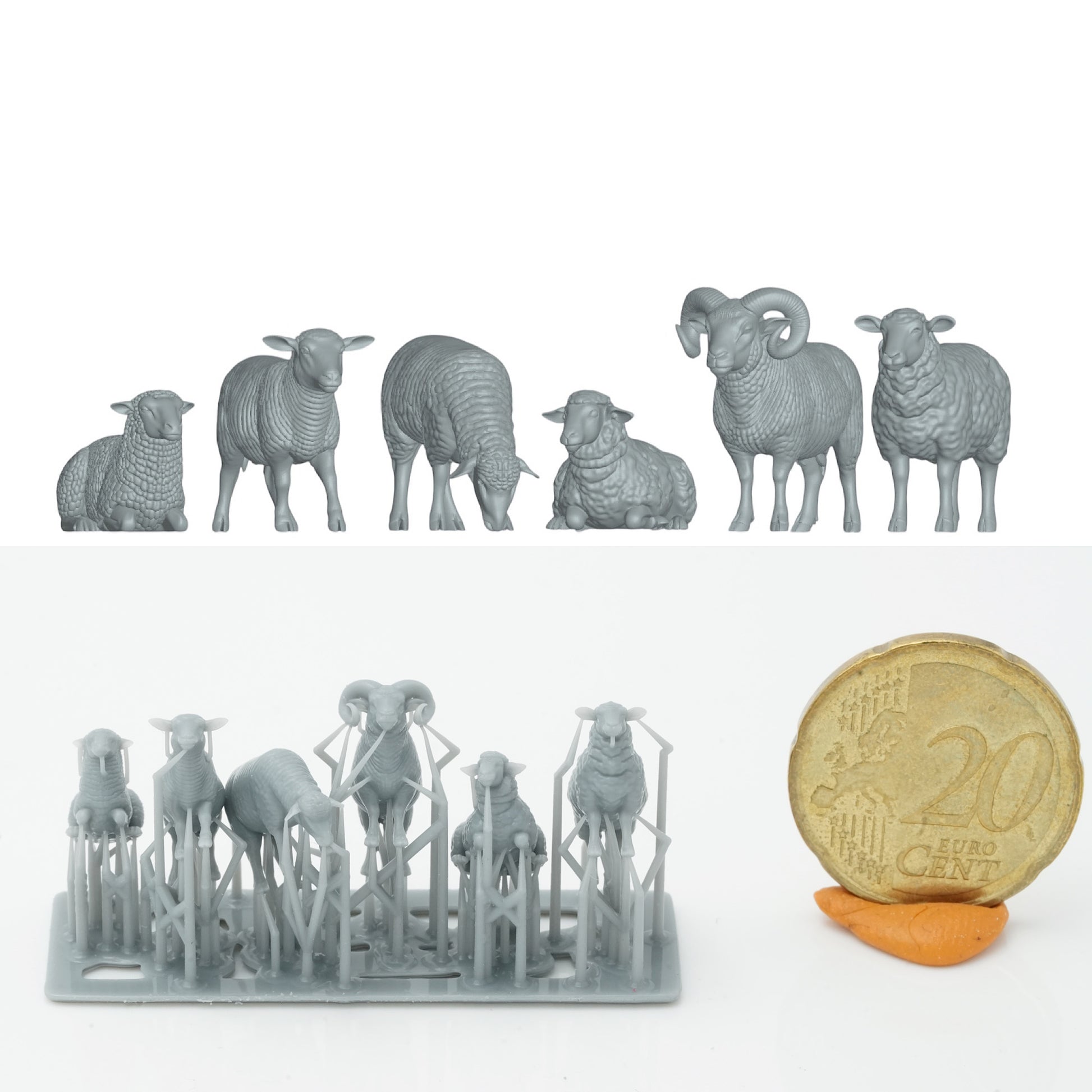 Productfoto Dierfiguur Diorama, Modelbouw: 0: Boerderij Dierfiguren: Varkens Set - 6 Varkens (Ref a051)
