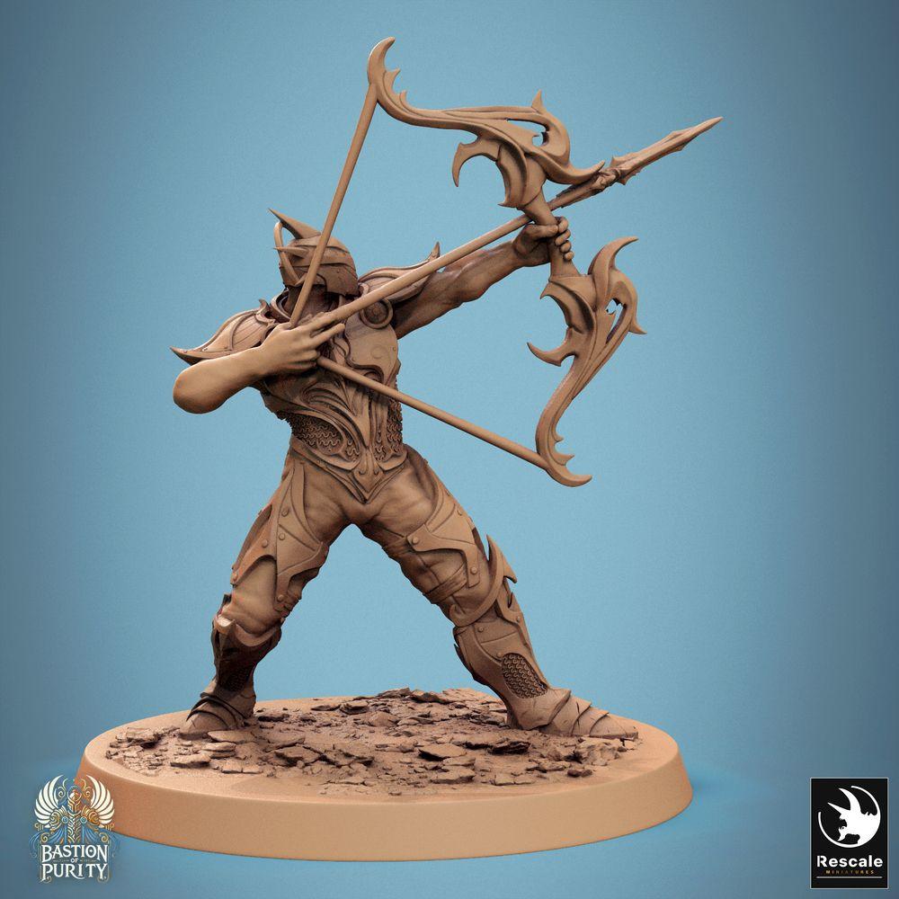 Produktfoto Tabletop 28mm Lord of the Print (LotP) 0: Tabletop Miniatur: Ätherwächter Bogenschütze - Waldläufer, Späher, Elite-Fernkämpfer, Krieger mit Großbogen (24_09_D2)