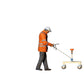 Productfoto 0: Wegenwerker met meetwagen: Landmeter op de bouwplaats