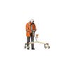 Productfoto 0: Wegenwerker met meetwagen: Landmeter op de bouwplaats