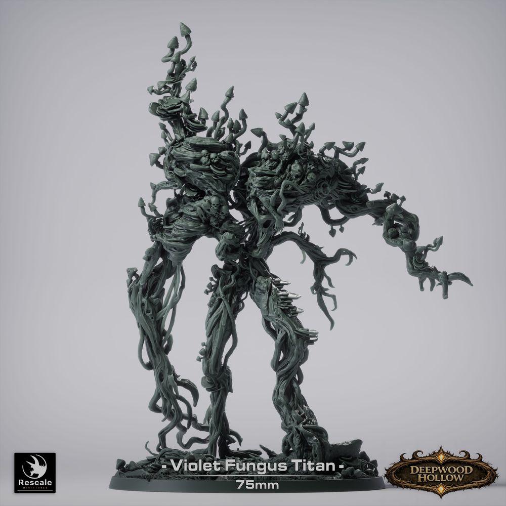Productfoto Tabletop 28mm Lord of the Print (LotP) 3: Fantasy figuur: Violet Fungus Titan - Violette Paddenstoelenkolos, Sporen-Titan, Planten-Golem, Bosgruwel Boss-monster (26_03_E1)