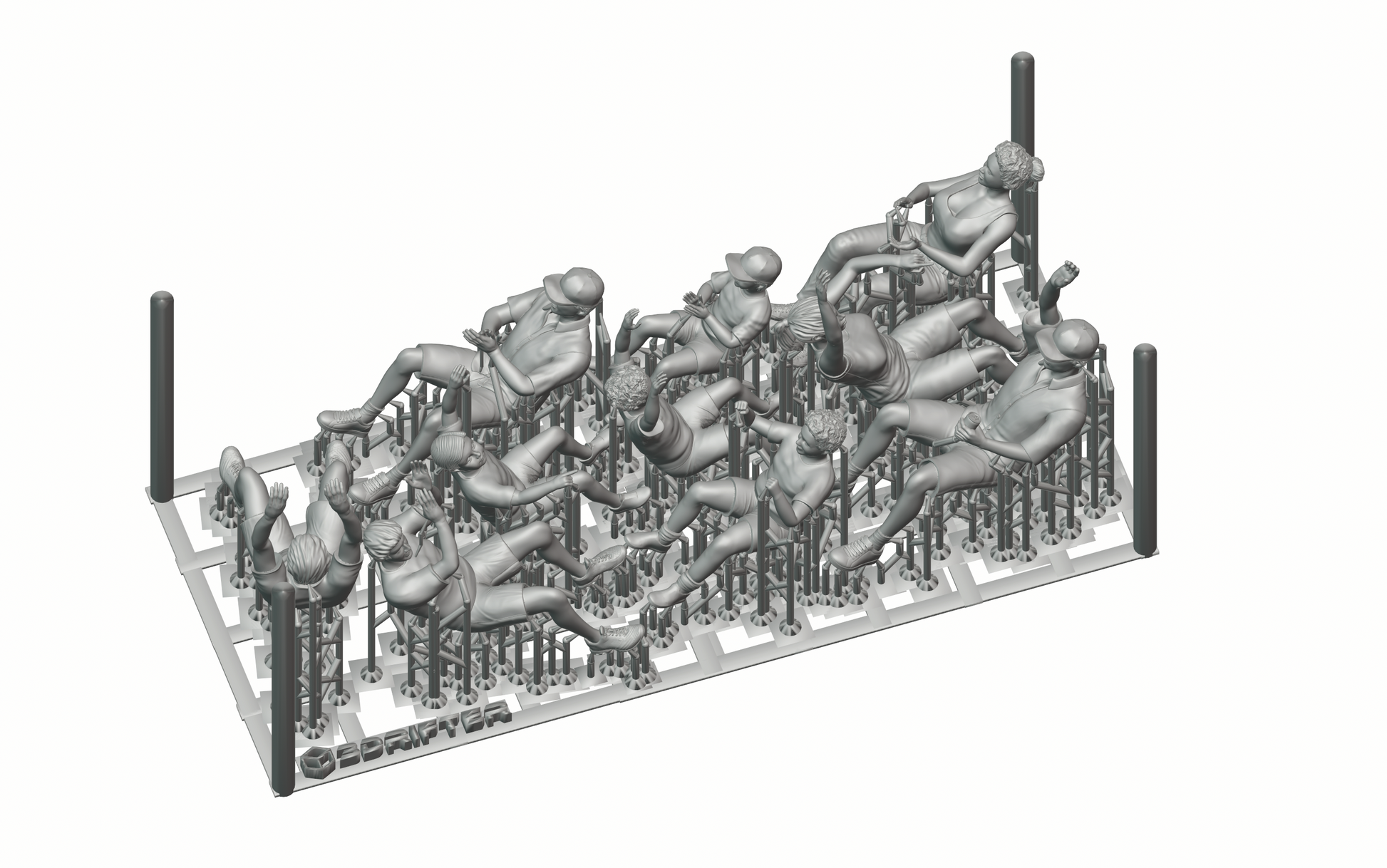 Produktfoto Diorama und Modellbau Miniatur Figur: Zuschauer Set 4, 10 Figuren