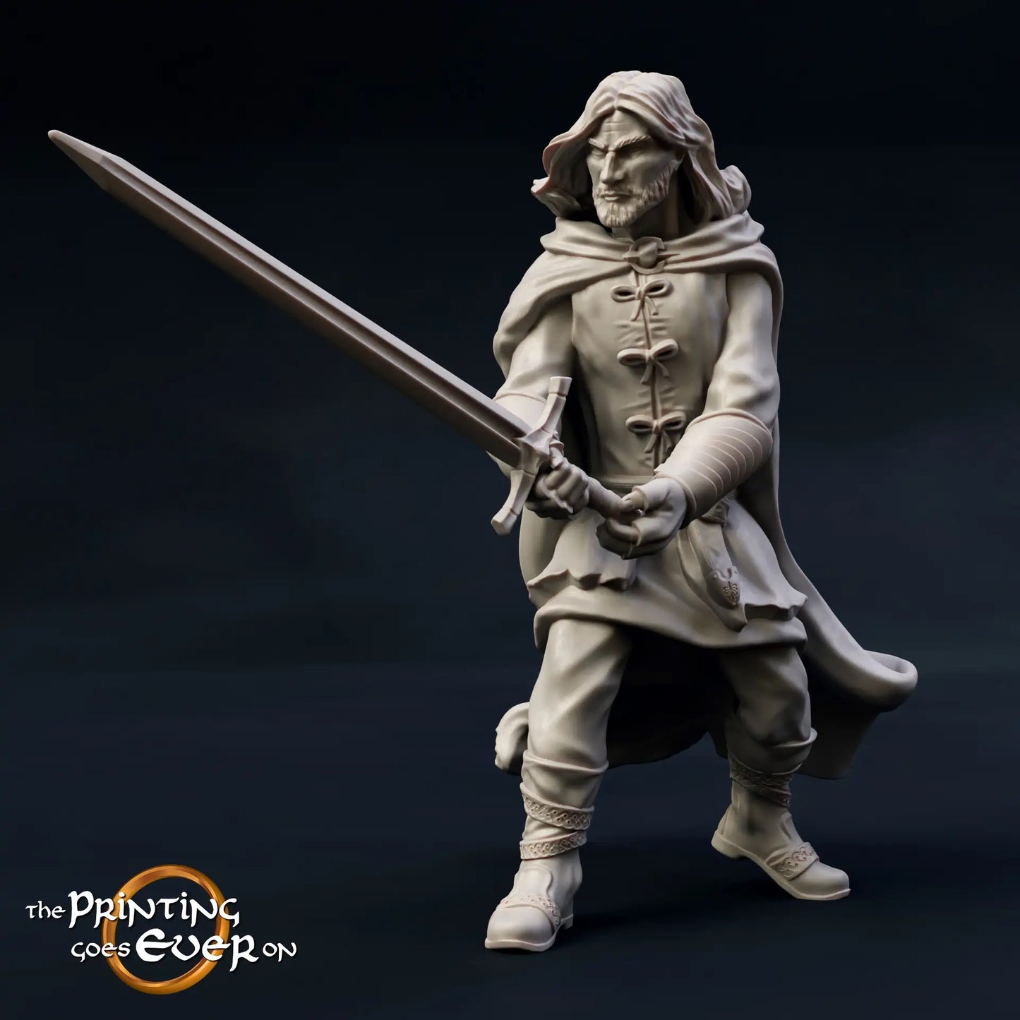Productfoto Tabletop 28mm The Printing Goes Ever On (TPGEO) 0: 9 Helden in gevechtspositie: Gefährten van mensen, elfen, dwergen en hobbits - Krijgers