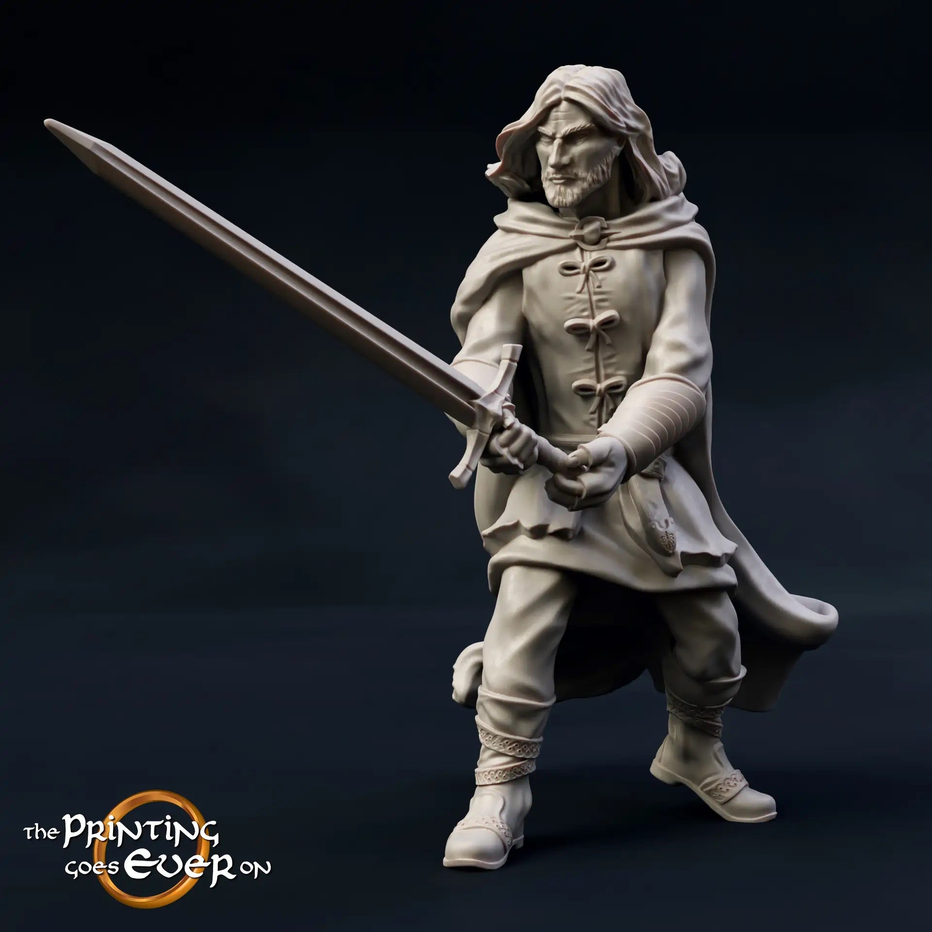 Productfoto Tabletop 28mm The Printing Goes Ever On (TPGEO) 0: 9 Helden in gevechtspositie: Gefährten van mensen, elfen, dwergen en hobbits - Krijgers