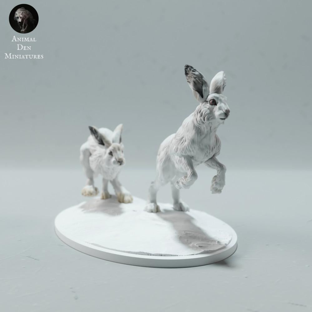 Productfoto dierenfiguur Animal Den Miniatures 1: Polaire dierenfiguur: sneeuwhazen - rennend (23_01_16)