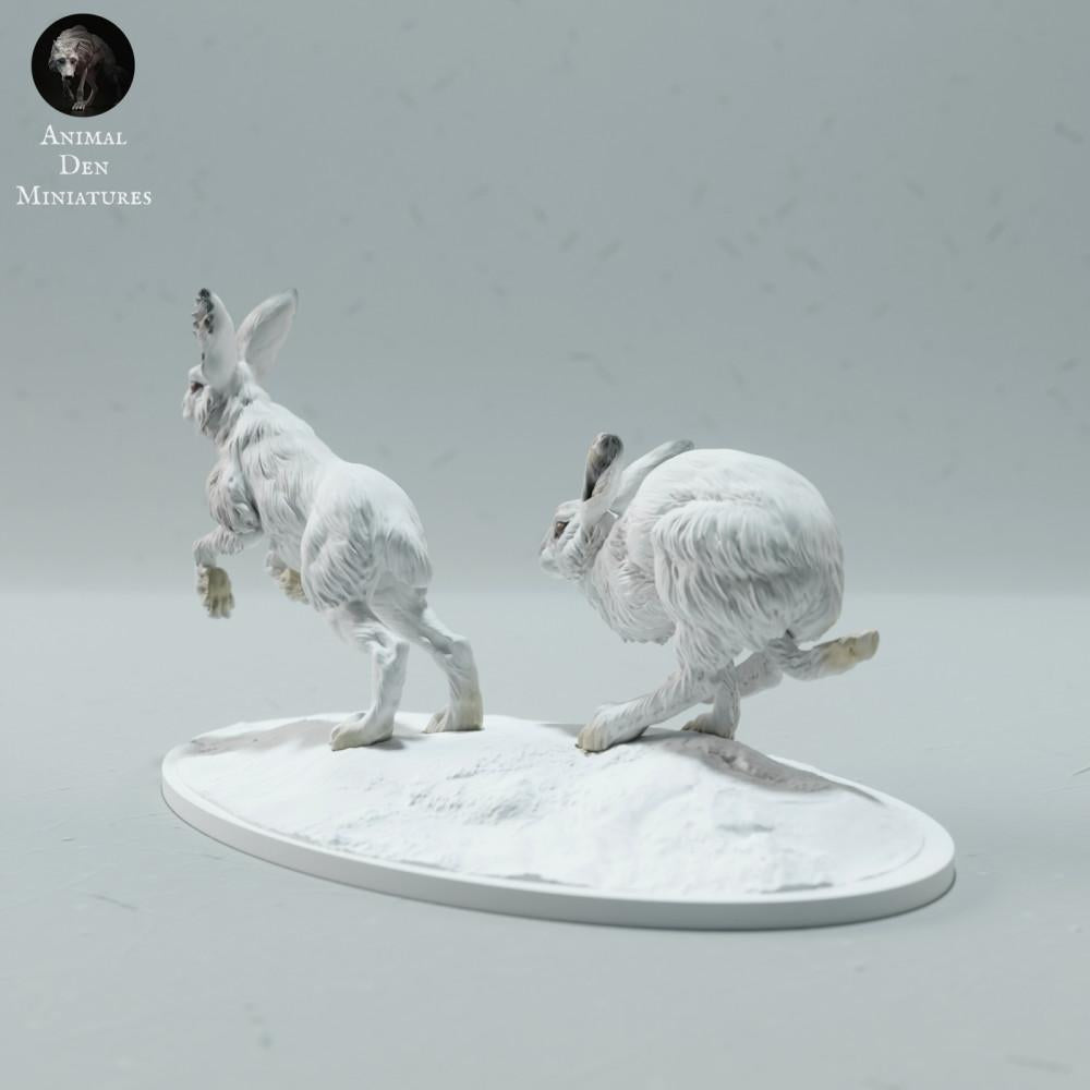 Productfoto dierenfiguur Animal Den Miniatures 3: Polar dierenfiguur: sneeuwhazen - rennend (23_01_16)