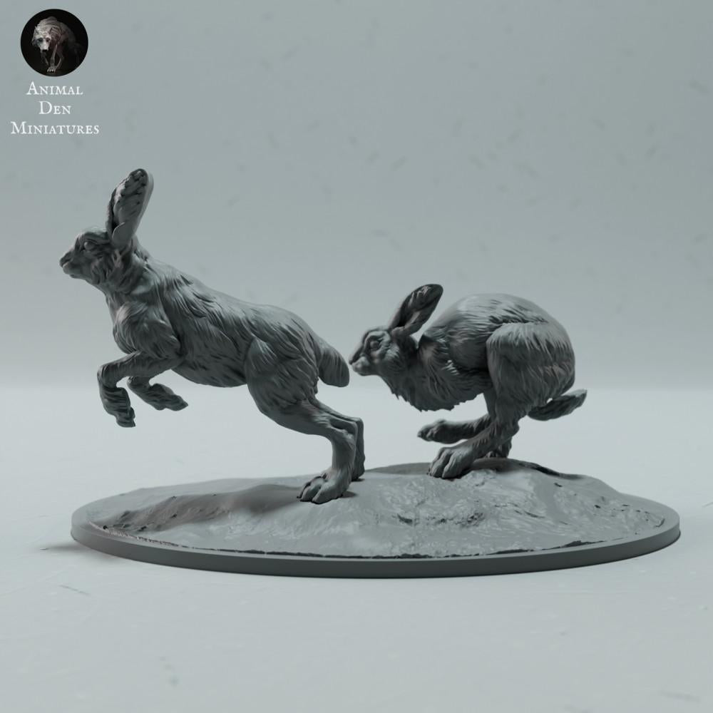 Productfoto dierenfiguur Animal Den Miniatures 4: Pooldierenfiguur: sneeuwhazen - rennend (23_01_16)