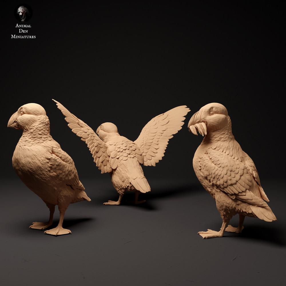 Productfoto dierenfiguur Animal Den Miniatures 1: zeevogel dierenfiguur: Atlantische papegaaiduikers (24_01_59)