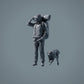 Huisdierfiguur: rennende hond - Border Collie (a008)