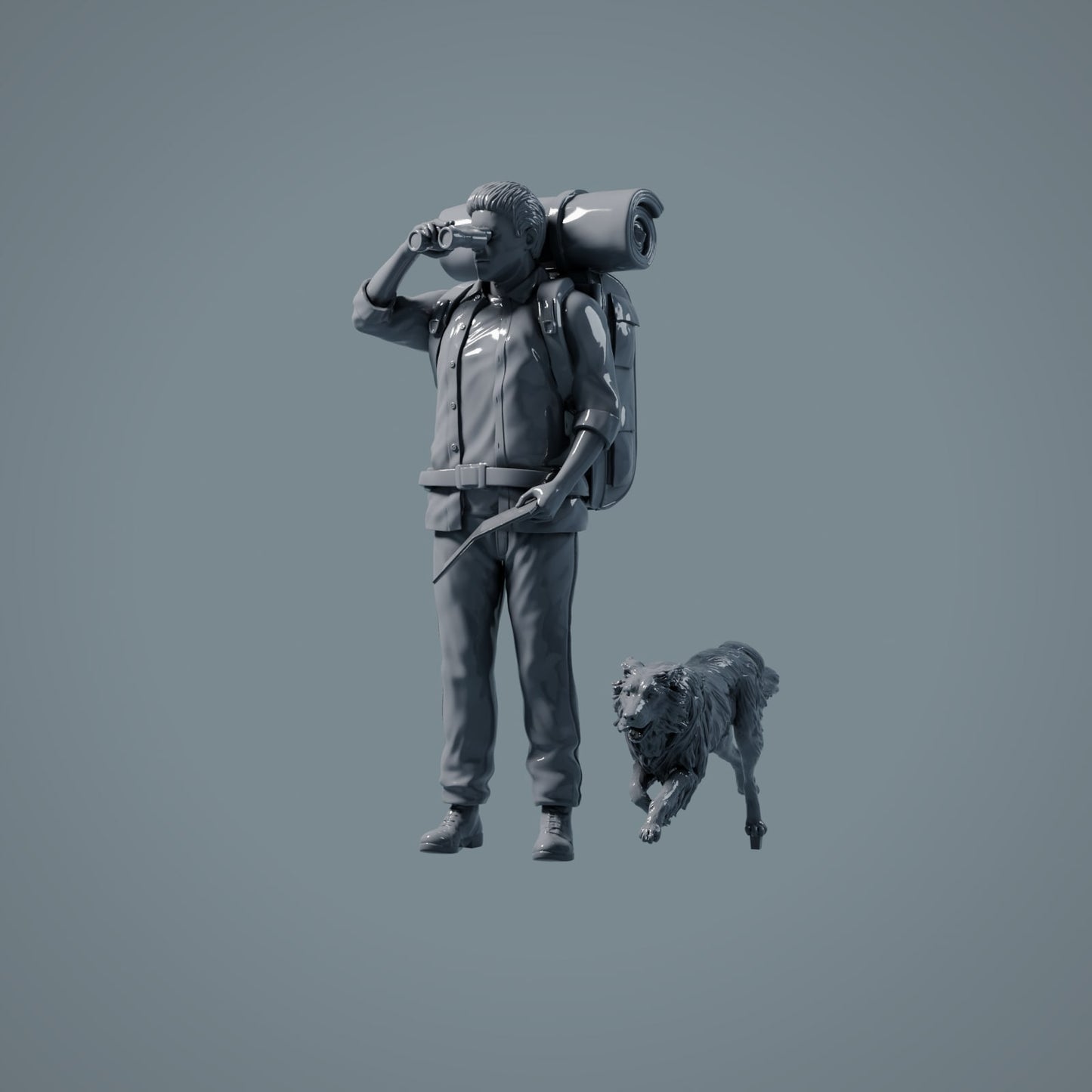 Huisdierfiguur: rennende hond - Border Collie (a008)