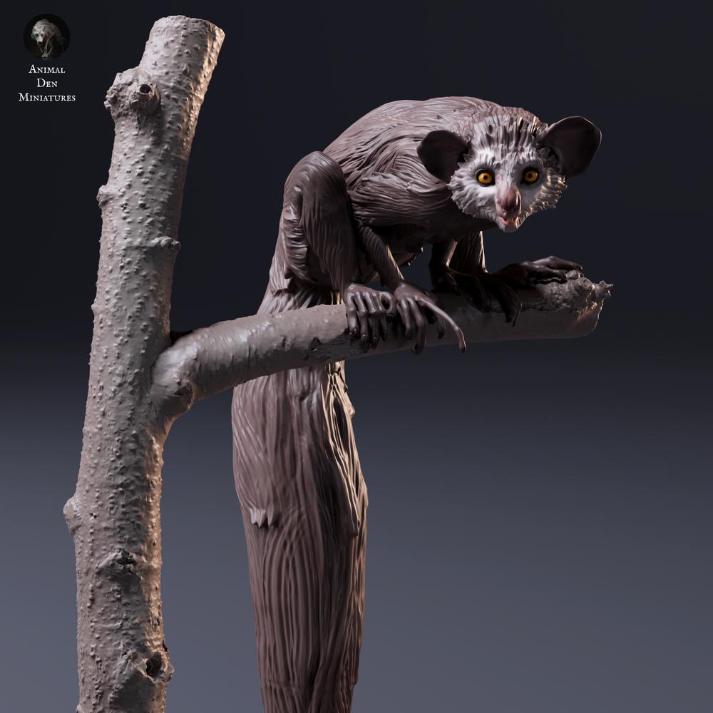 Productfoto dierfiguur Animal Den Miniatures 6: wilde-dierfiguur: vingerdier - zittend in een boom (26_10_05)