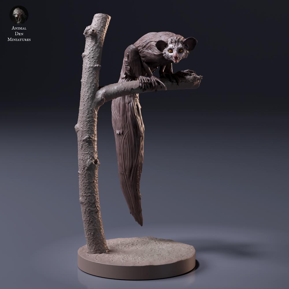 Productfoto dierfiguur Animal Den Miniatures 7: wilde dierenfiguur: vingerdier - zittend in een boom (26_10_05)