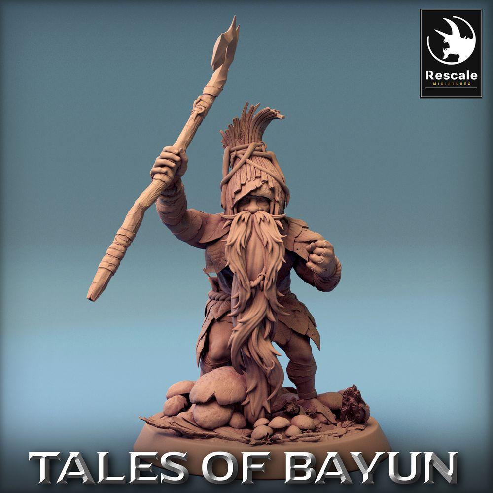 Productfoto Tabletop 28mm Lord of the Print (LotP) 0: Tabletop Miniatuur: Dwergspeerdrager, Stamleider, Sjamaan, Berserkerleider (24_01_A1)