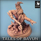 Productfoto Tabletop 28mm Lord of the Print (LotP) 0: Magi Figur: Bosjamaan / Natuurdruïde / Paddosjamaan / Rune-magi, oproepend met Kristal Dolk (Borovichok Aanval) (24_01_A2)
