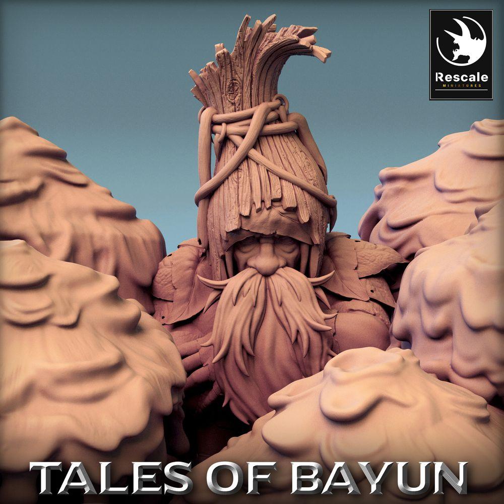 Productfoto Tabletop 28mm Lord of the Print (LotP) 0: Tabletop Miniatuur: Borovichok Verberg - Bos Sjamaan in Paddenstoelenbos, Druïde, Bewaker van het Hain, Paddenstoelen Tovenaar Diorama (24_01_A3)