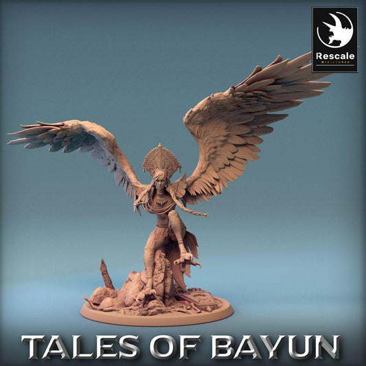 Produktfoto Tabletop 28mm Lord of the Print (LotP) 0: Tabletop Miniatur: Harpyie / Harpy Queen, geflügelte Dämonin, Himmelshexe - Boss-Monster (24_01_I1)