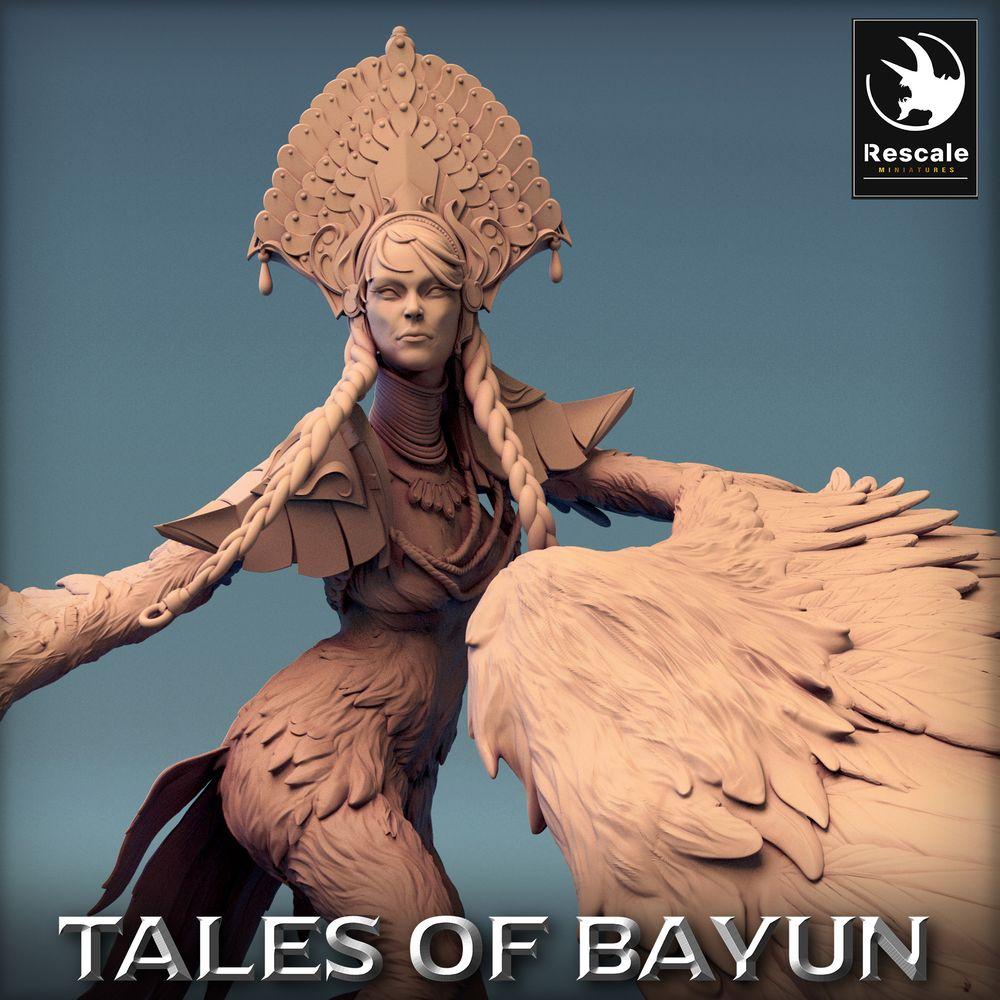 Productfoto Tabletop 28mm Lord of the Print (LotP) 0: Fantasy Figuur: Harpyi Miniatuur / Harpy, gevleugeld monster, vleugelstrijdster (24_01_I3)