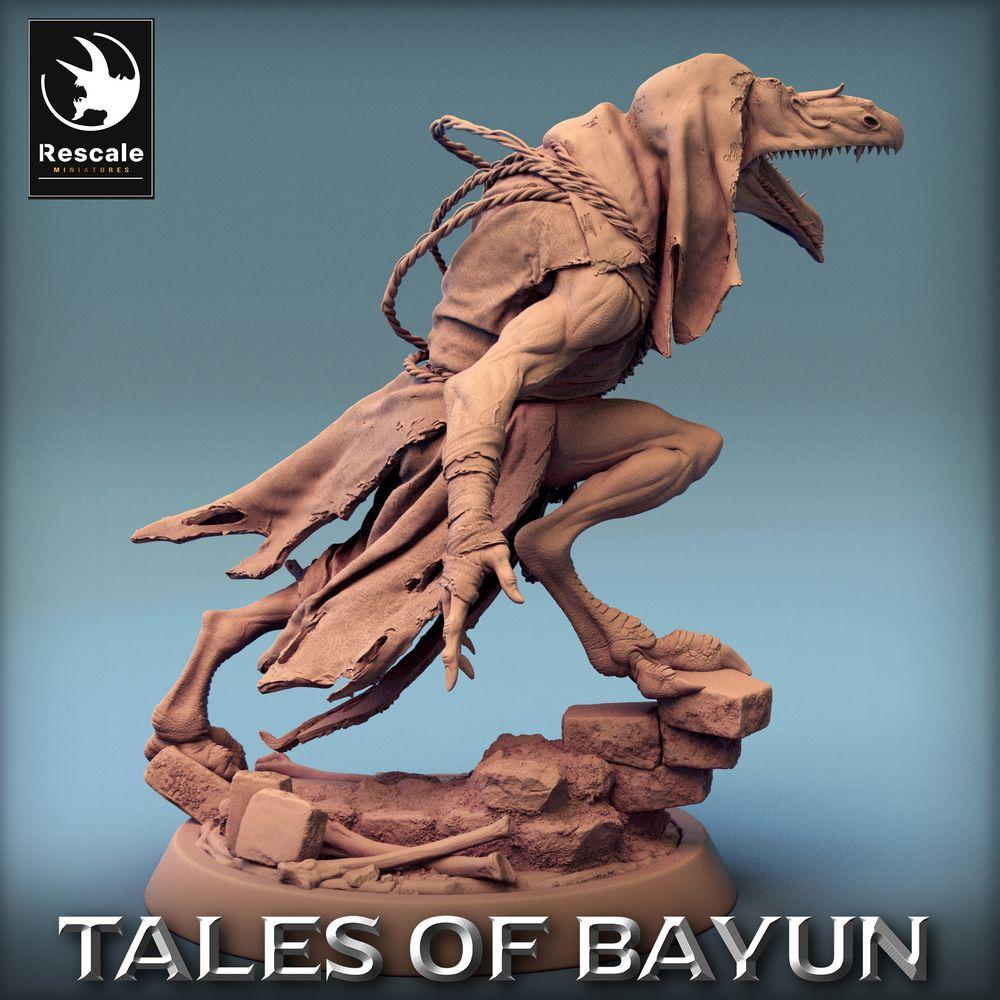 Produktfoto Tabletop 28mm Lord of the Print (LotP) 0: Tabletop Miniatur: Kikimora Ghoul, dämonischer Kultistenschamane mit Knochenmaske auf Ruinenbase (24_01_E4)