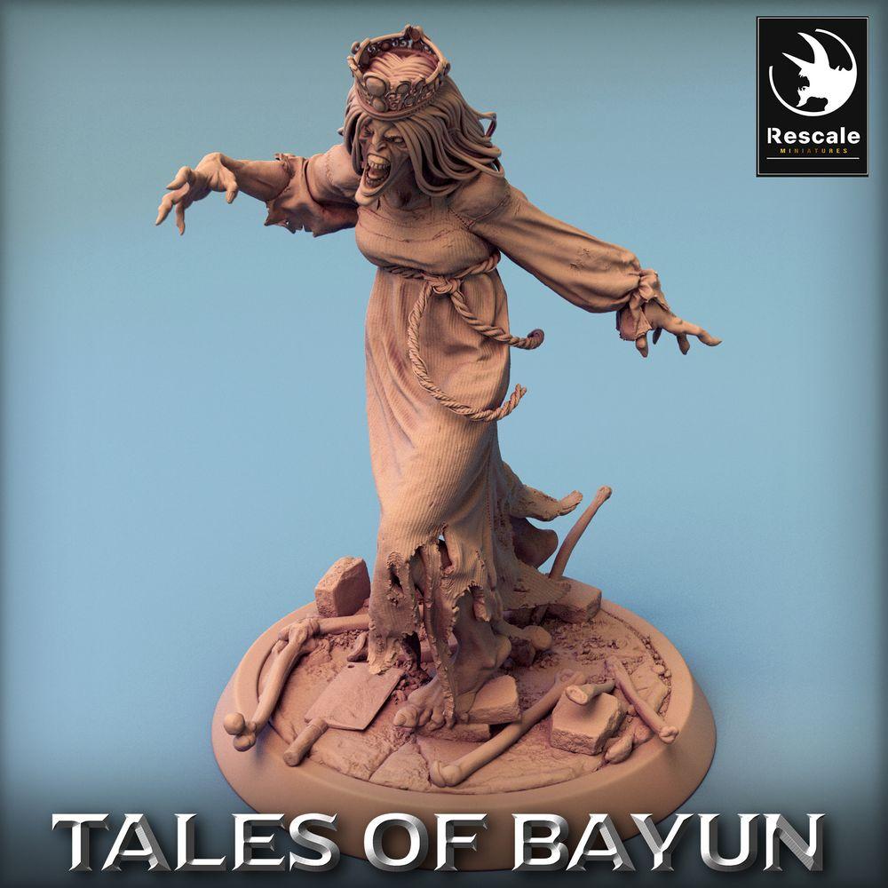 Productfoto Tabletop 28mm Lord of the Print (LotP) 0: Tabletop Miniatuur: Ondode Prinses, Banshee, Wraith, Geestenbruid, Kikimora Prinses (24_01_F4)