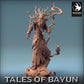 Productfoto Tabletop 28mm Lord of the Print (LotP) 0: Tabletop Miniatuur: Lechy / Leshy, Bosgeest-Druïde, Hainwächter, Dryadenvorst met Staf en Uil (24_01_P)