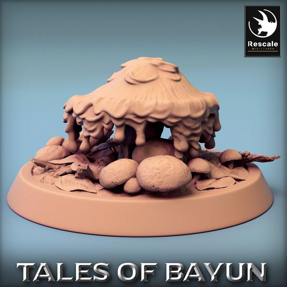 Productfoto Tabletop 28mm Lord of the Print (LotP) 0: Tabletop Miniatuur: Paddenstoelmateriaal, Sporenwezen - Paddenstoelenbos Scatter Terrain, Doelmarker (24_01_B)