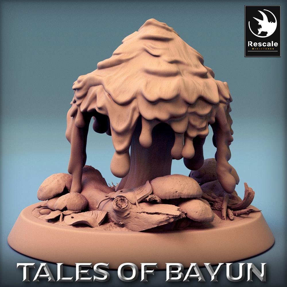 Productfoto Tabletop 28mm Lord of the Print (LotP) 0: Tabletop Miniatuur: Paddenstoelmysterie, Sporenwezen - Paddenstoelenbos Scatter Terrain, Doelmarker (24_01_B)