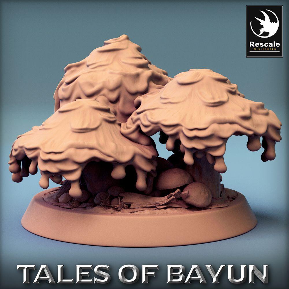 Productfoto Tabletop 28mm Lord of the Print (LotP) 0: Tabletop Miniatuur: Paddenstoelmysterie, Sporenwezen - Paddenstoelenbos Scatter Terrain, Doelmarker (24_01_B)