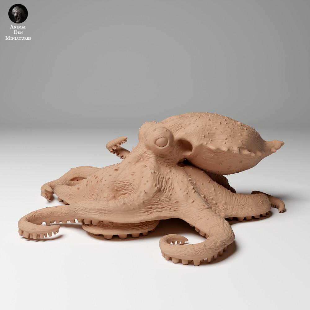 Productfoto dierenfiguur Animal Den Miniatures 0: zeedier dierenfiguur: Grote blauwringige octopus (24_05_06)
