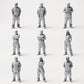 Hip-Hop, Urban en Streetwear - 9 onbeschilderde resinfiguren in open overzicht