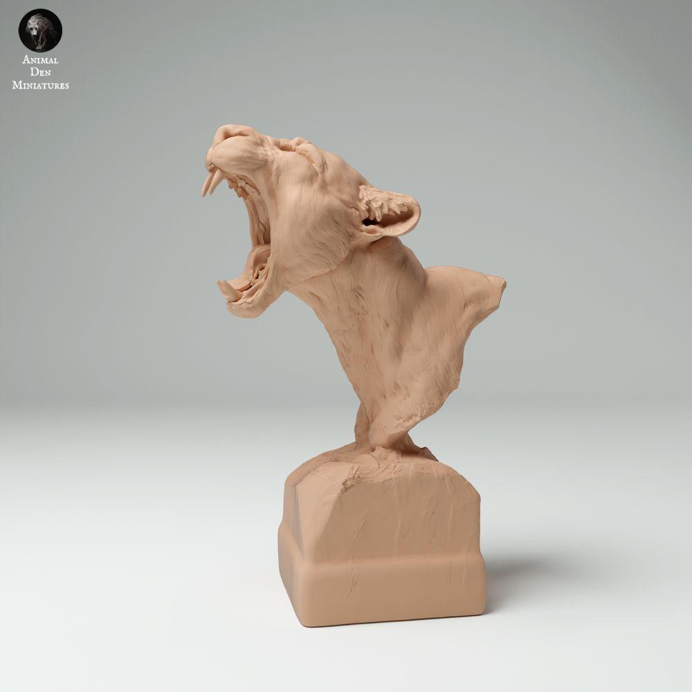 Produktfoto 0: Wildtier Tierfigur: Nebelparder-Büste - gähnend (25_02_09)