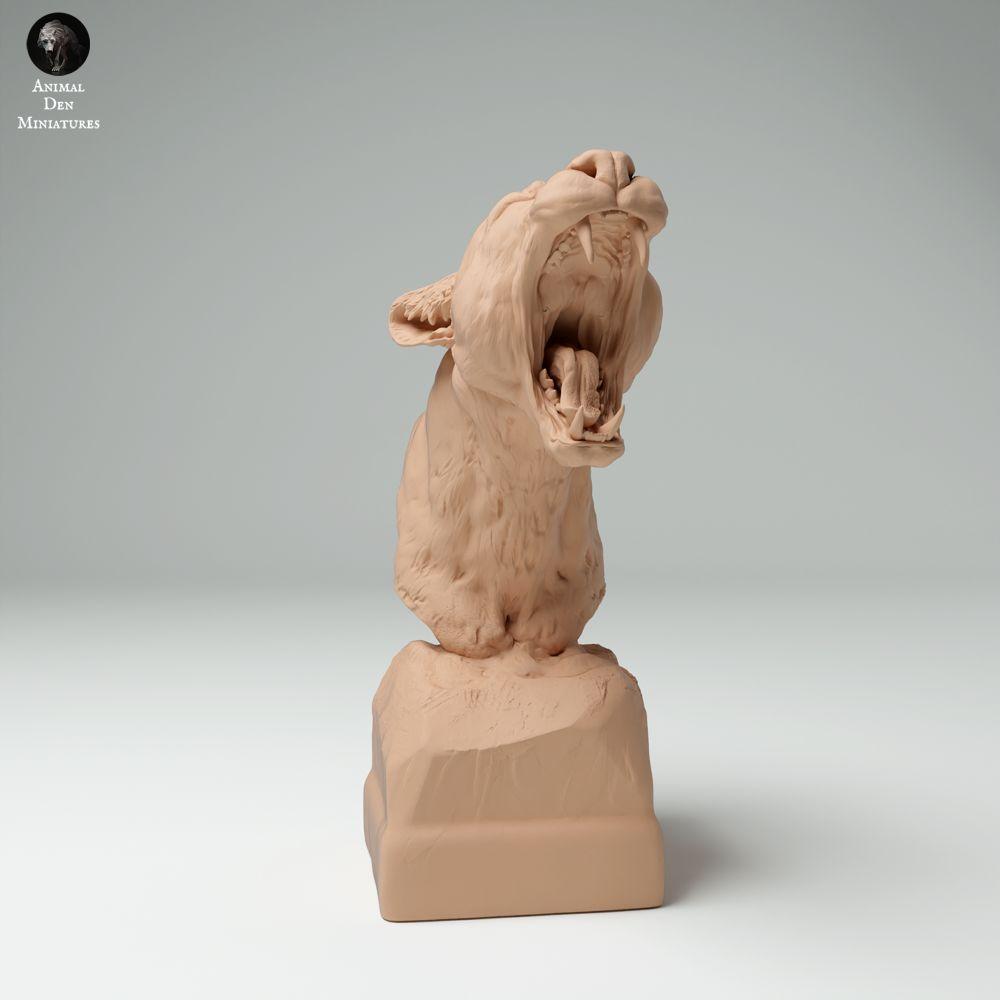 Produktfoto 1: Wildtier Tierfigur: Nebelparder-Büste - gähnend (25_02_09)