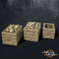Productfoto Tabletop 28mm The Printing Goes Ever On (TPGEO) 0: Middeleeuwse herberg: Meubels, vaten, kisten, karren en kat