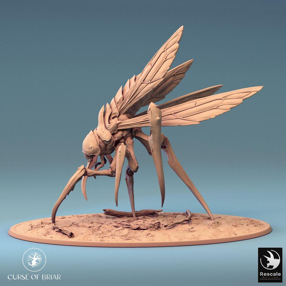 Productfoto Tabletop 28mm Lord of the Print (LotP) 0: Tabletop Miniatuur: Fyrionis - insectachtige verschrikkingen, mantis-monster en vleugeldier met sikkelklauwen, Dungeon-baas (24_07_D2)