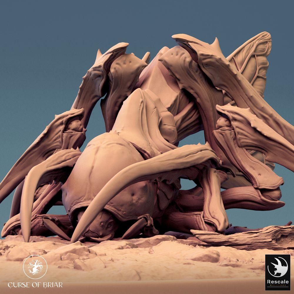 Productfoto Tabletop 28mm Lord of the Print (LotP) 0: Tabletop Miniatuur: Insectoïde Beest, Tunneljager met Zeisklauwen, Zwermmonster, Graaf Horror (24_07_D3)