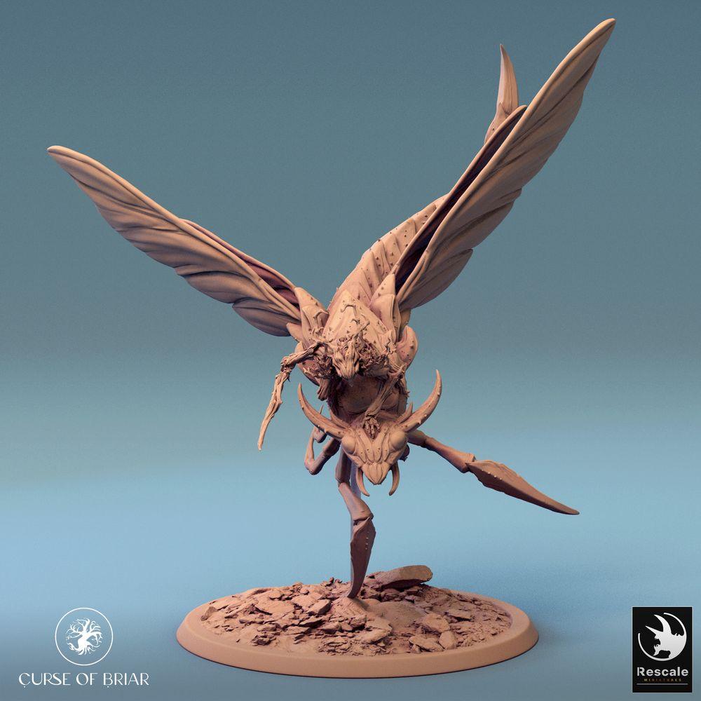 Produktfoto Tabletop 28mm Lord of the Print (LotP) 0: Tabletop Miniatur: Skycutter Fly - insektoider Dämon, Mantis-Assassine, fliegender Schwarmjäger (24_07_E3)