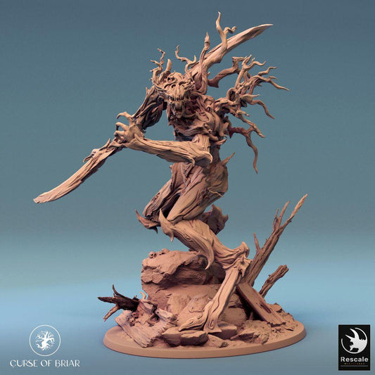 Productfoto Tabletop 28mm Lord of the Print (LotP) 0: Tabletop Miniatuur: Dornenwächter Bosmonster, Wortelgolem met Takbladenarm (24_07_C3)
