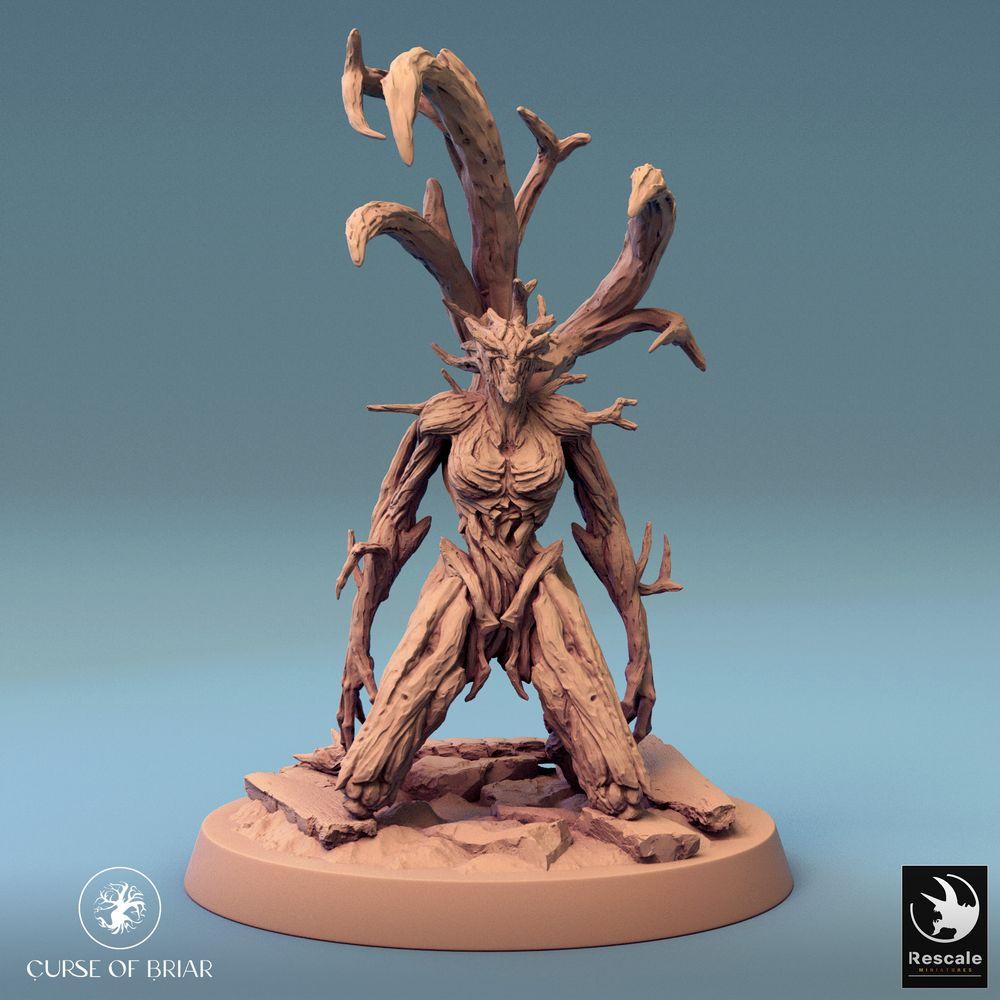 Productfoto Tabletop 28mm Lord of the Print (LotP) 0: Tabletop Miniatuur: Bosgeest, Boomreus, Hout-elementaal, Natuurgolem, Doornwachter (24_07_A3)