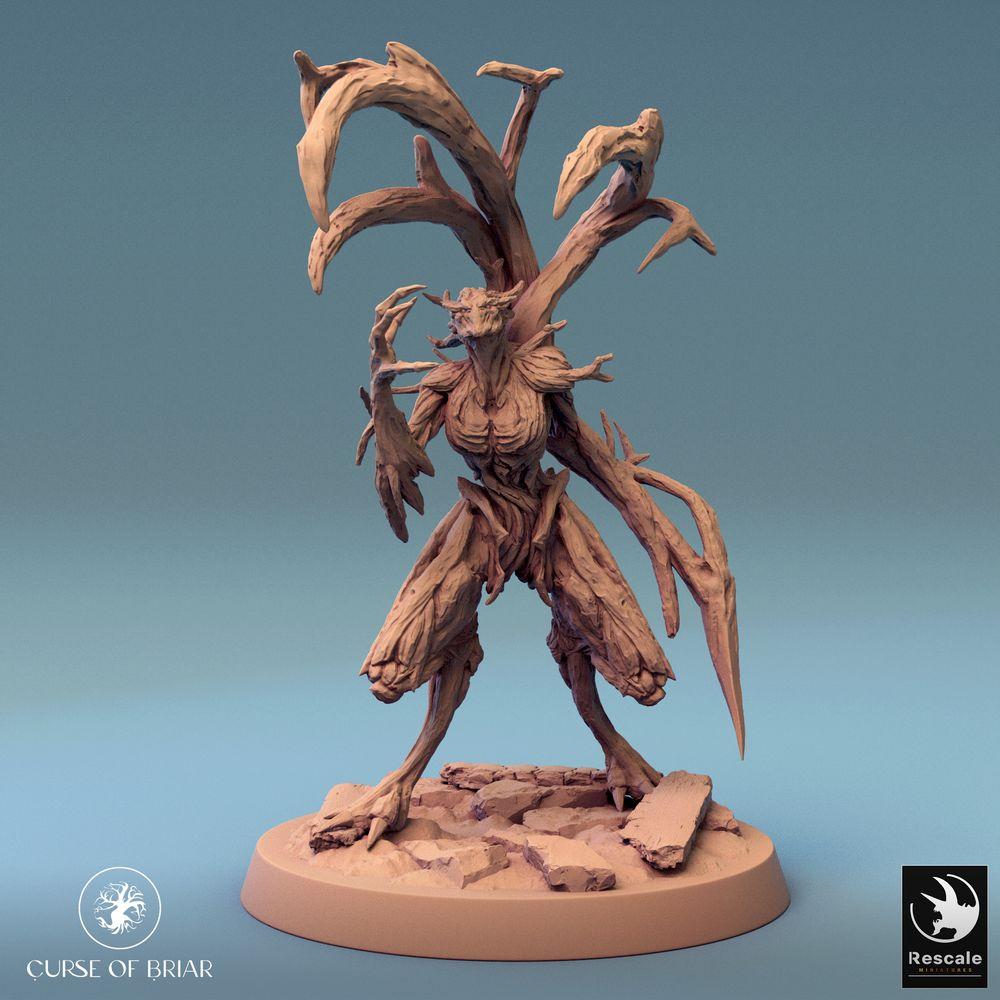 Productfoto Tabletop 28mm Lord of the Print (LotP) 0: Tabletop Miniatuur: Bosgeest Boomwachter, Doornreus, Woodfey Hunter (24_07_A5)