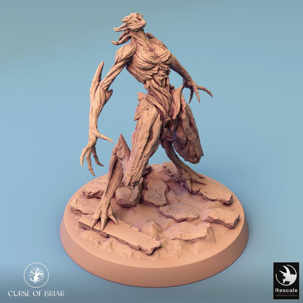 Productfoto Tabletop 28mm Lord of the Print (LotP) 0: Tabletop Miniatuur: Boomwezen Natuurgolem, Doornwachter, Woudschoonheid - Woodfey Rage (24_07_A12)
